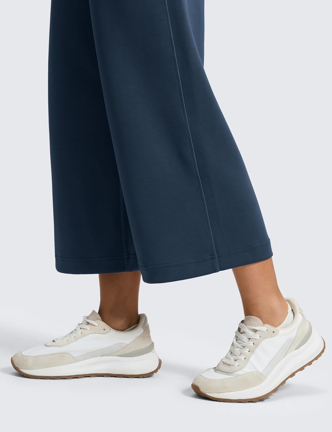 image:imageCRZ YOGA SoftAura Wide Leg Cropped Sweatpants Women 25 Modal Lounge Travel Casual Capri Pants with PocketsInk Blue