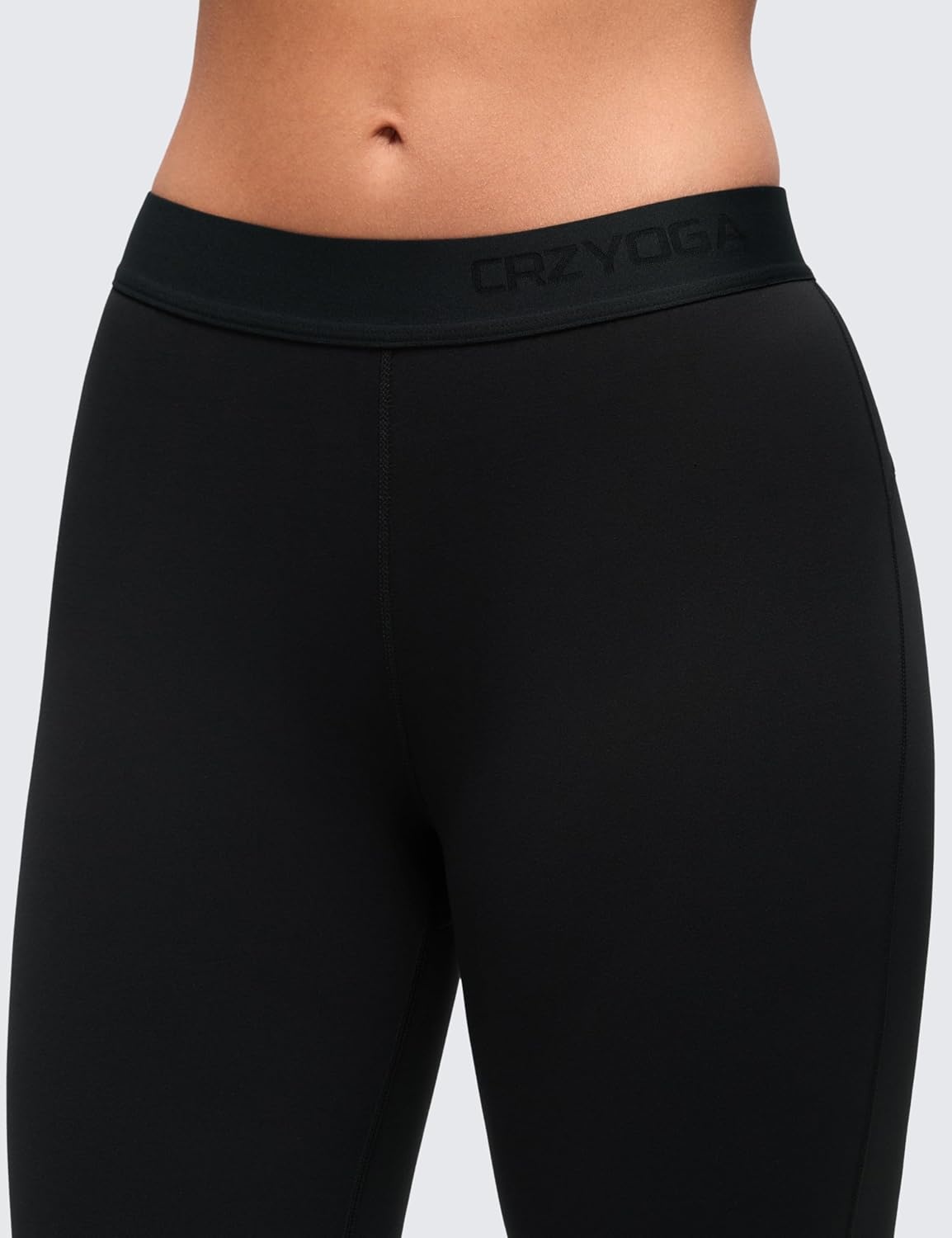 image:imageCRZ YOGA Softembrace Fleece Lined Thermal Underwear Set for Women Soft Casual Base Layer Long Johns Warm Pajamas Top BottomBlack