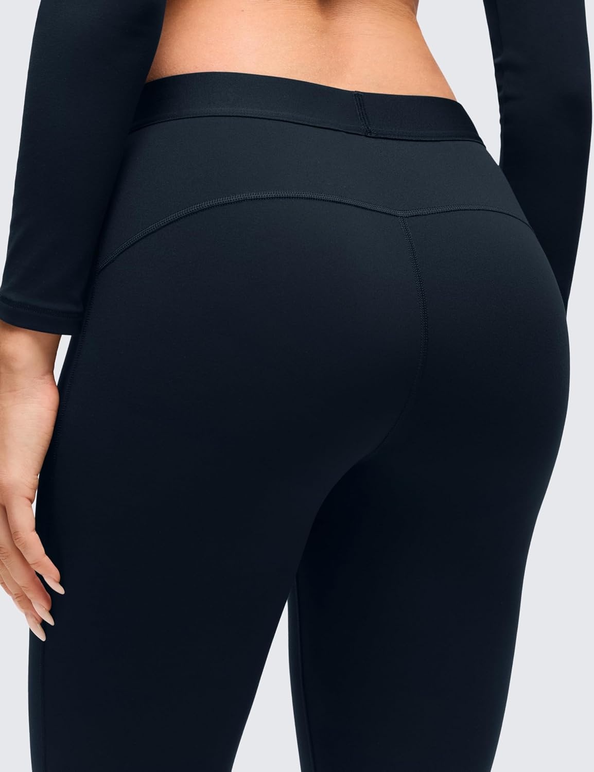 image:imageCRZ YOGA Softembrace Fleece Lined Thermal Underwear Set for Women Soft Casual Base Layer Long Johns Warm Pajamas Top BottomTrue Navy