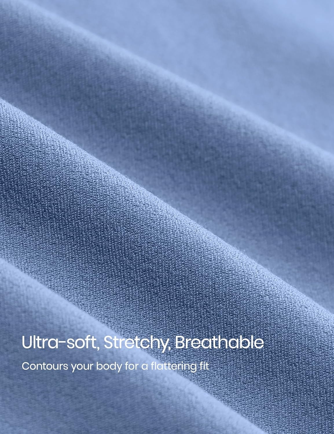image:imageCRZ YOGA Softembrace High Neck Tops for Women Soft Workout Casual Going Out Shirts Crewneck Tight Short Sleeve TShirtOasis Blue