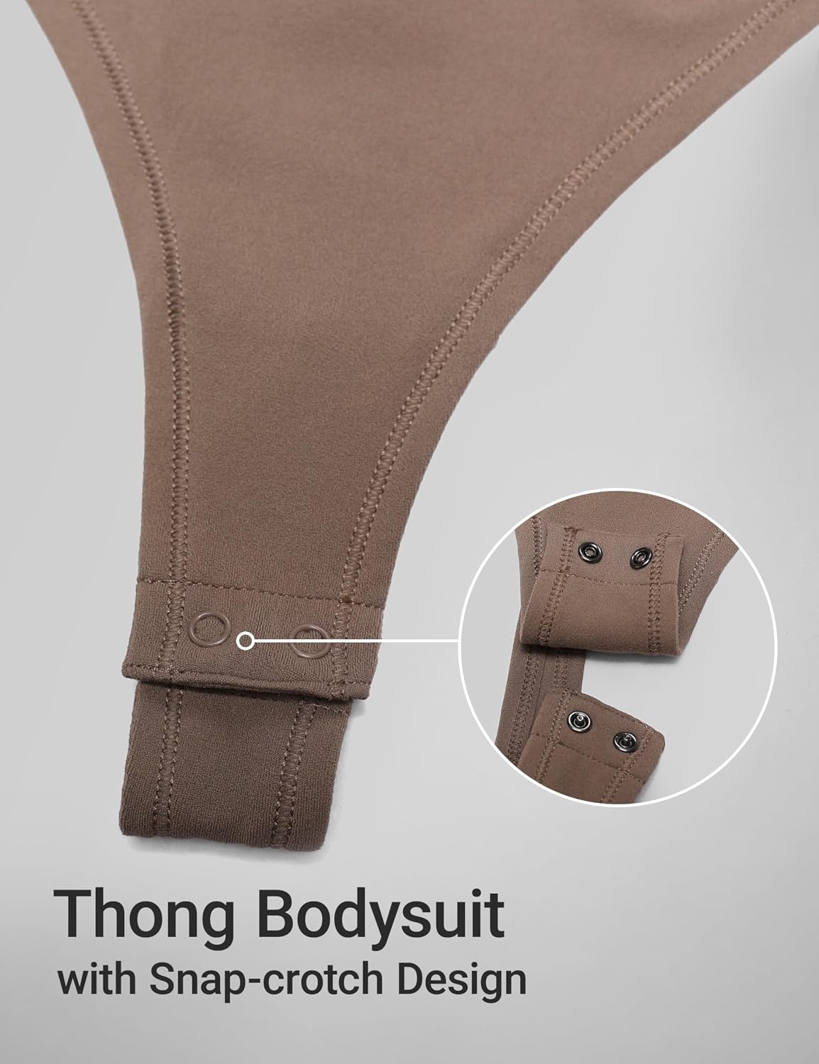 image:imageCRZ YOGA Softembrace Long Sleeve Bodysuits for Women Crewneck Basic Casual Travel Thong Body Suits Fitted TopsBrown Purple