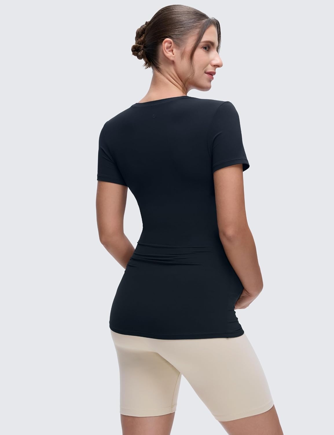 image:imageCRZ YOGA Softembrace Maternity Crewneck Short Sleeve Shirts Soft Casual Pregnancy Tops Going Out Basic TShirts for WomenTrue Navy