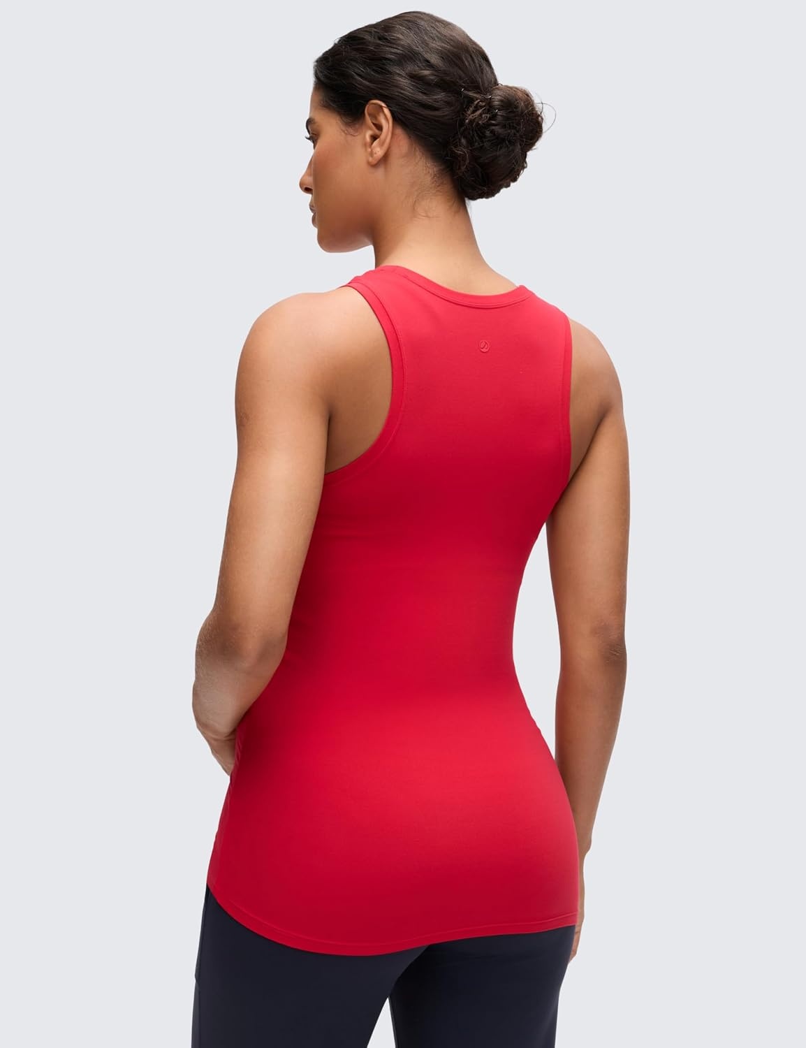 image:imageCRZ YOGA Softembrace Maternity High Neck Tank Tops Soft Sleeveless Casual Going Out Pregnancy Basic TShirts for WomenAurora Red