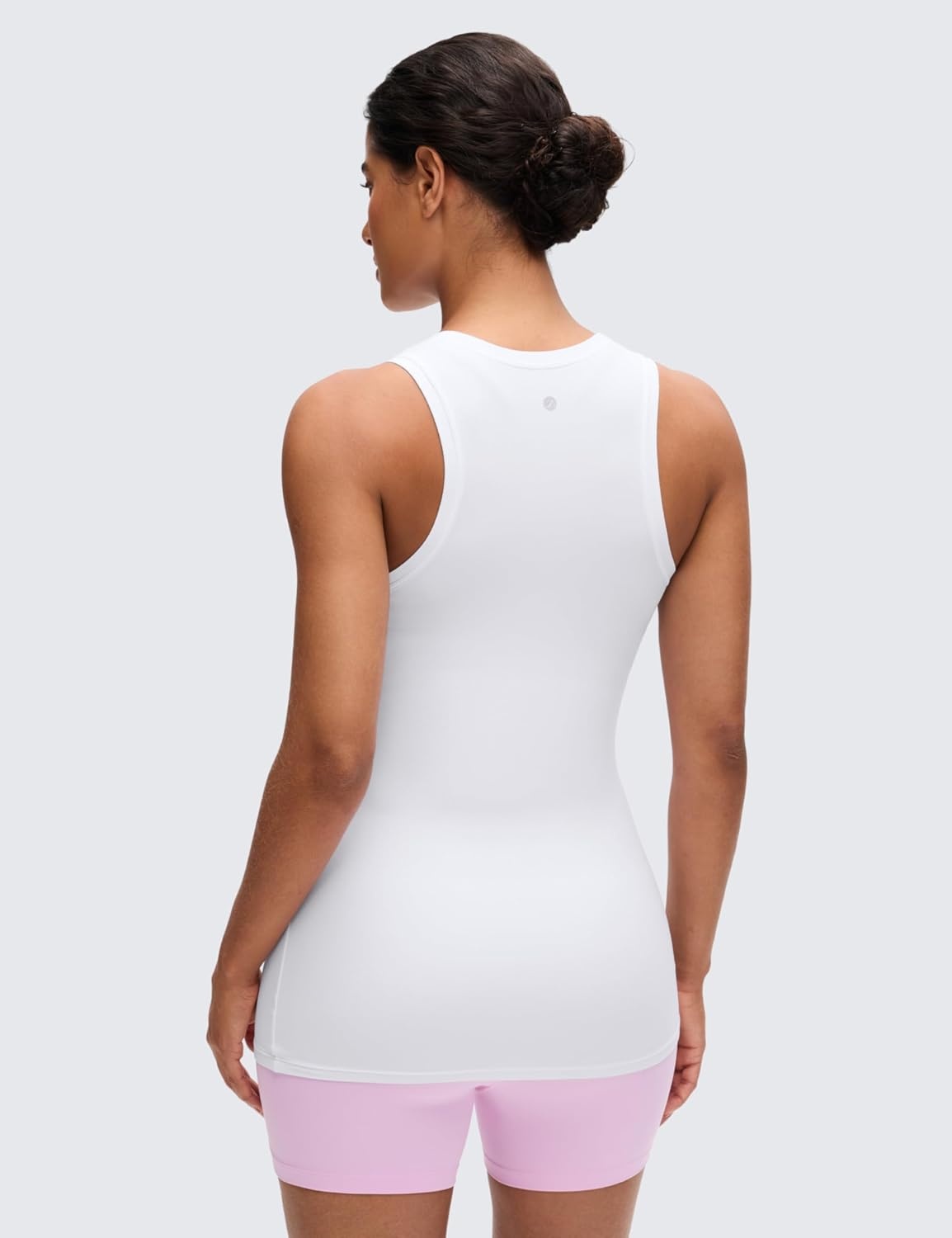 image:imageCRZ YOGA Softembrace Maternity High Neck Tank Tops Soft Sleeveless Casual Going Out Pregnancy Basic TShirts for WomenWhite