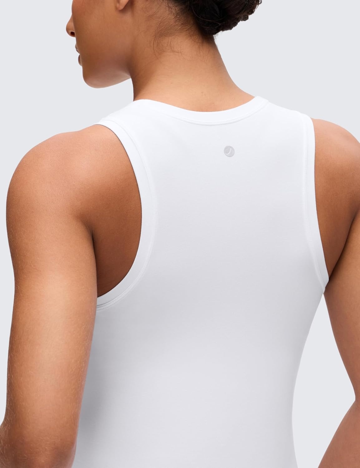 image:imageCRZ YOGA Softembrace Maternity High Neck Tank Tops Soft Sleeveless Casual Going Out Pregnancy Basic TShirts for WomenWhite