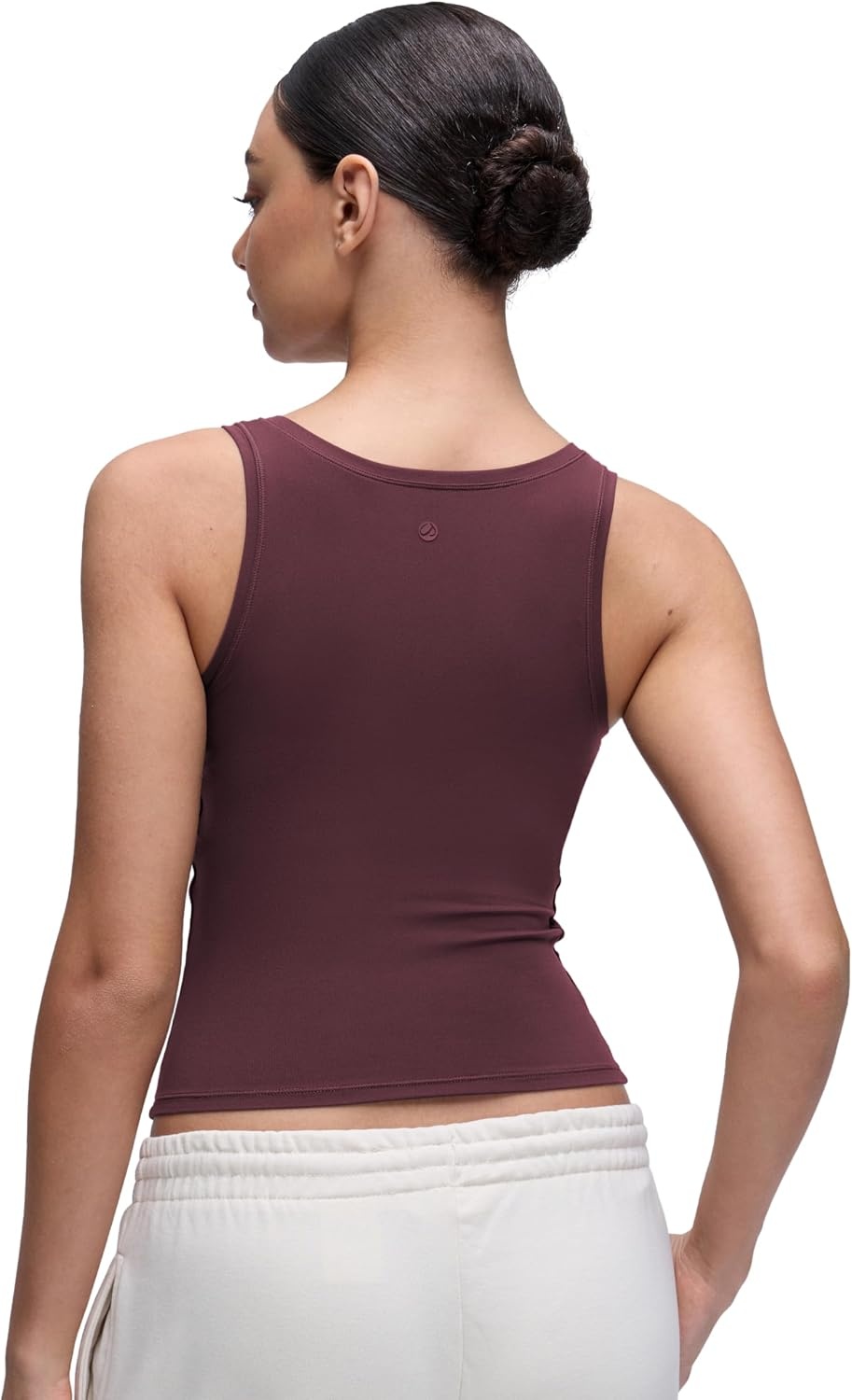 image:imageCRZ YOGA Softembrace Scoop Neck Tank Tops for Women Casual Going Out Soft Double Lined Crop Basic Sleeveless ShirtsRipe Plum