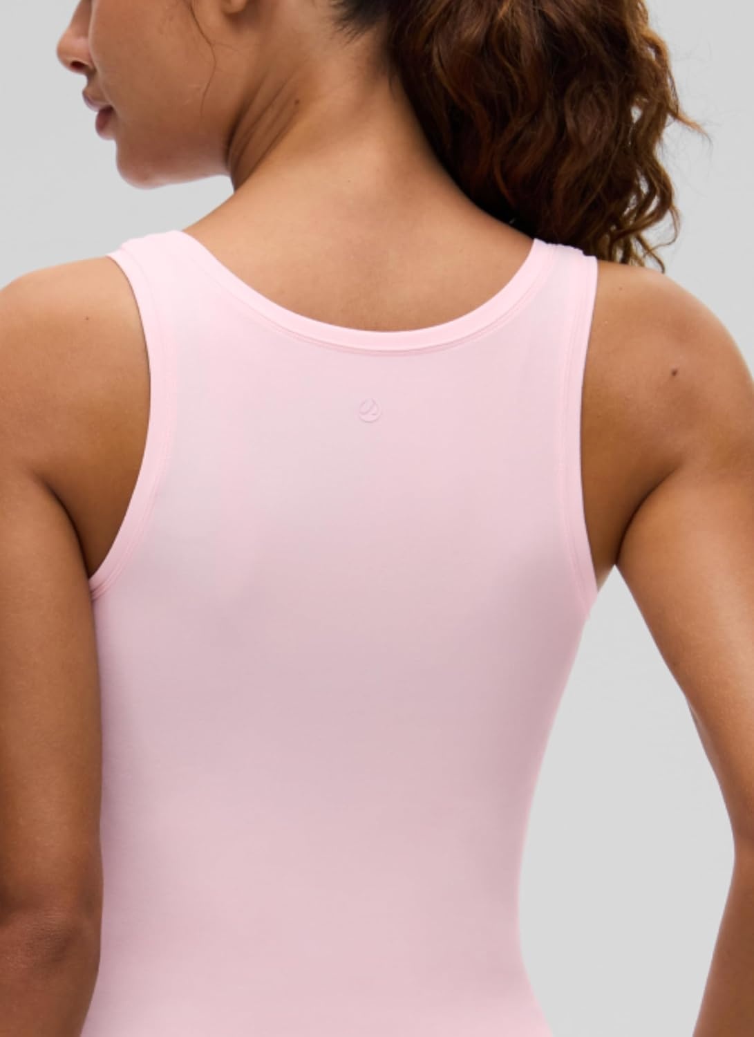 image:imageCRZ YOGA Softembrace Scoop Neck Tank Tops for Women Casual Going Out Soft Double Lined Crop Basic Sleeveless ShirtsStrawberry Pink