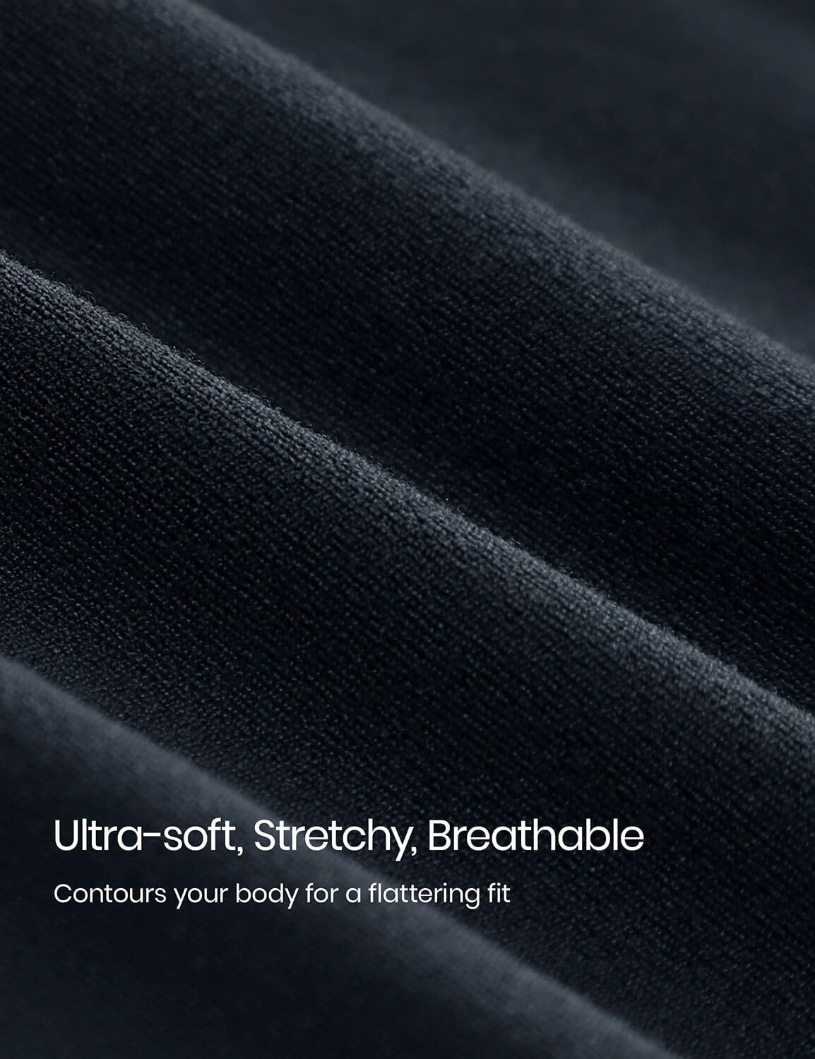 image:imageCRZ YOGA Softembrace Scoop Neck Tops for Women Casual Soft Going Out Short Sleeve Shirts Sexy U Neck Tight Fitted TeesTrue Navy