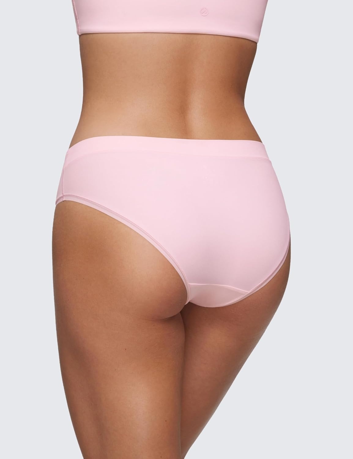 image:imageCRZ YOGA Softhold Bikini Underwear for Women Sexy Tagless Hipster Stretch Breathable Ladies Cheeky Panties 3 PackGreyWhitePink