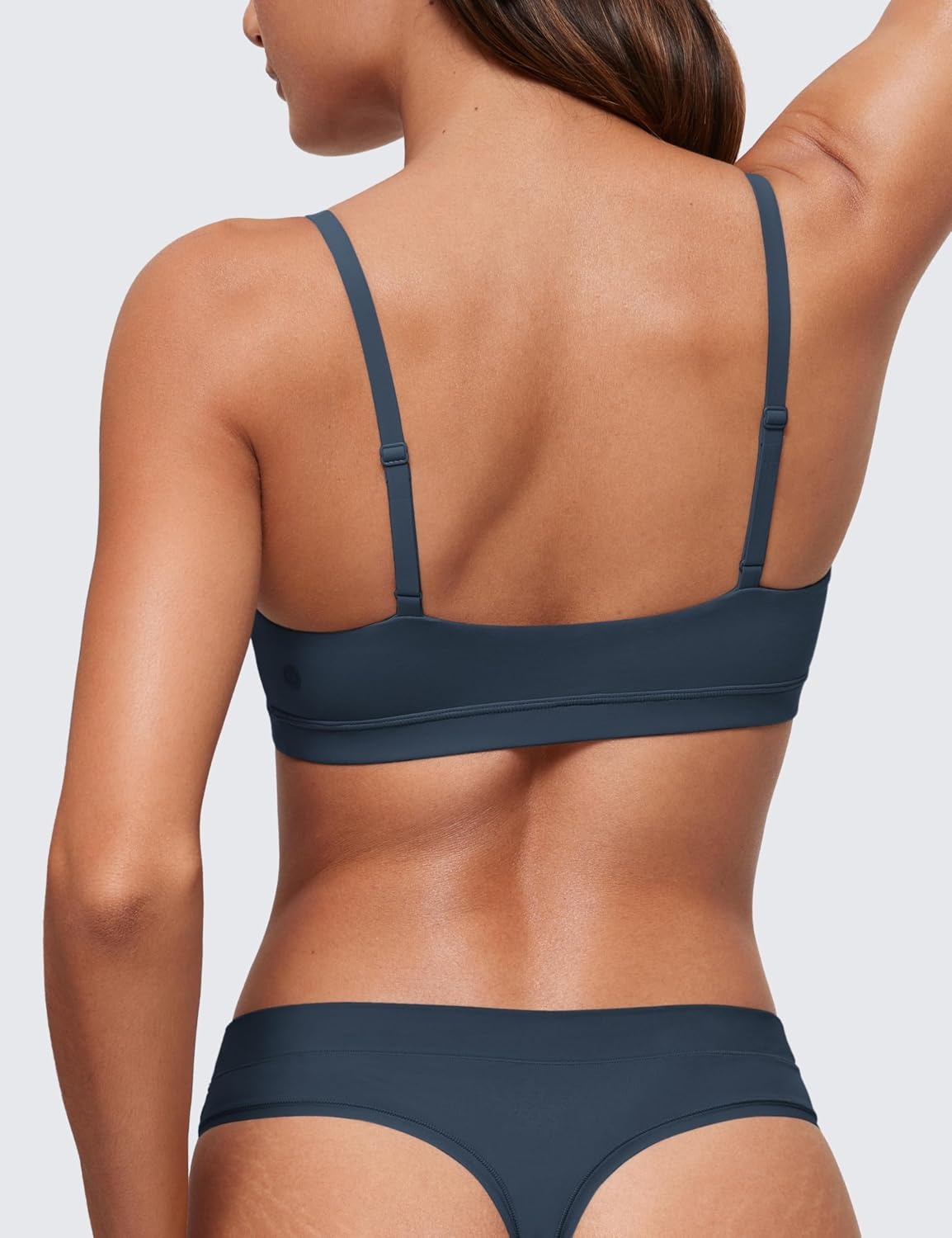 image:imageCRZ YOGA Softhold Double Lined Scoop Neck Bralette Womens Adjustable Straps Cami Wireless Sleep TShirt Everyday BraSargasso
