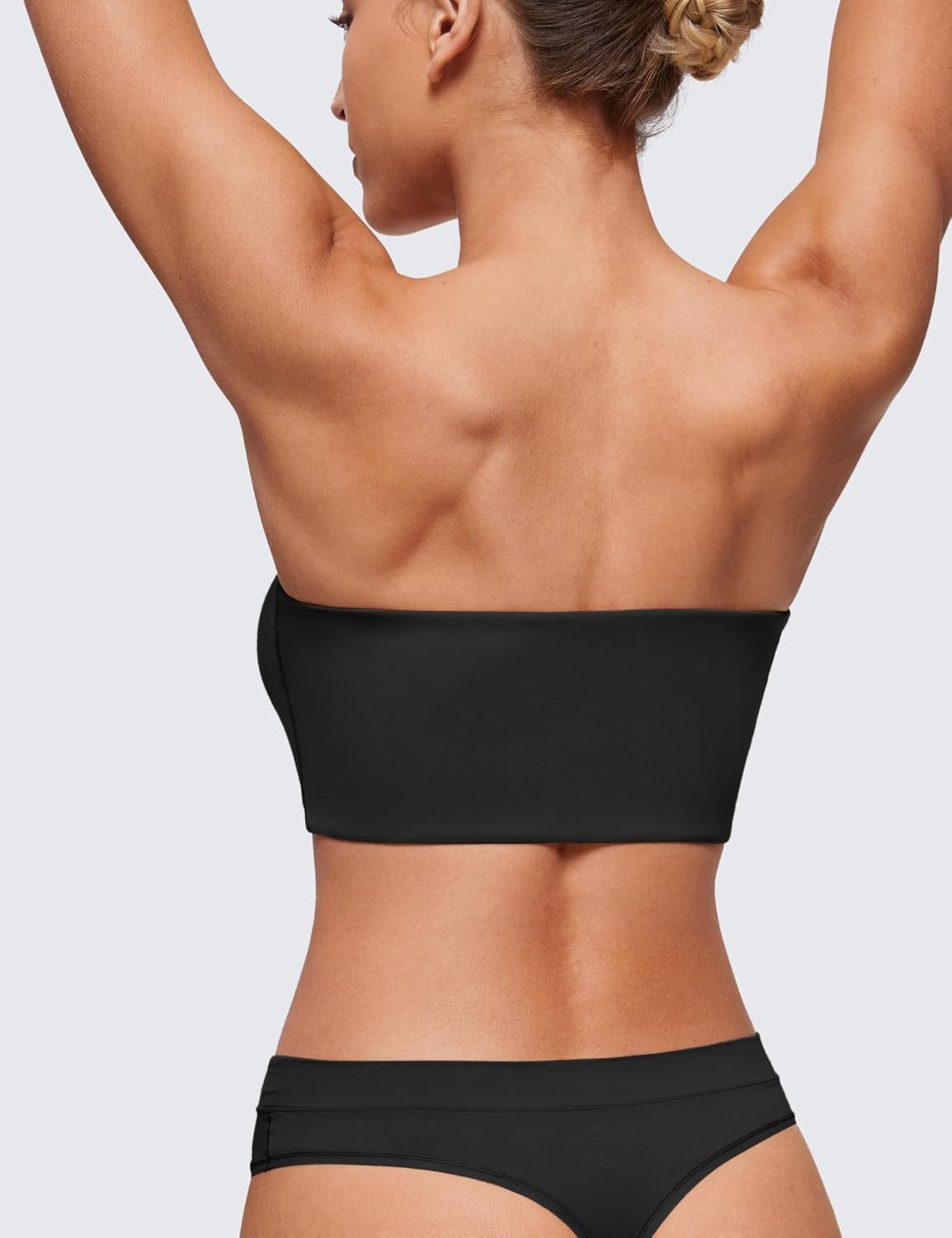 image:imageCRZ YOGA Softhold Double Lined Strapless Bralette Stretchy Smooth Womens Tube Tops Bandeau Wireless TShirt Everyday BraBlack