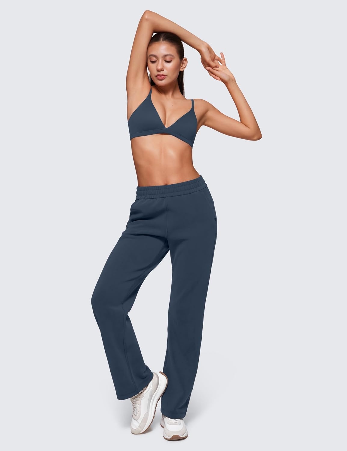 image:imageCRZ YOGA Softhold Double Lined Triangle Bralette Womens Adjustable Straps Wireless Cami Plunge TShirt Everyday Bra ComfySargasso