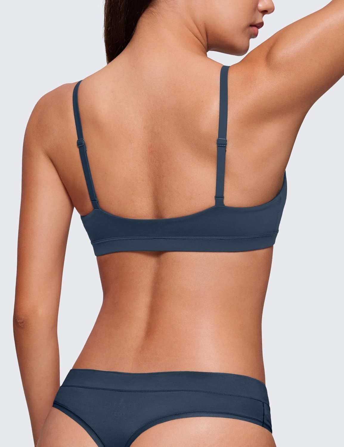 image:imageCRZ YOGA Softhold Double Lined Triangle Bralette Womens Adjustable Straps Wireless Cami Plunge TShirt Everyday Bra ComfySargasso