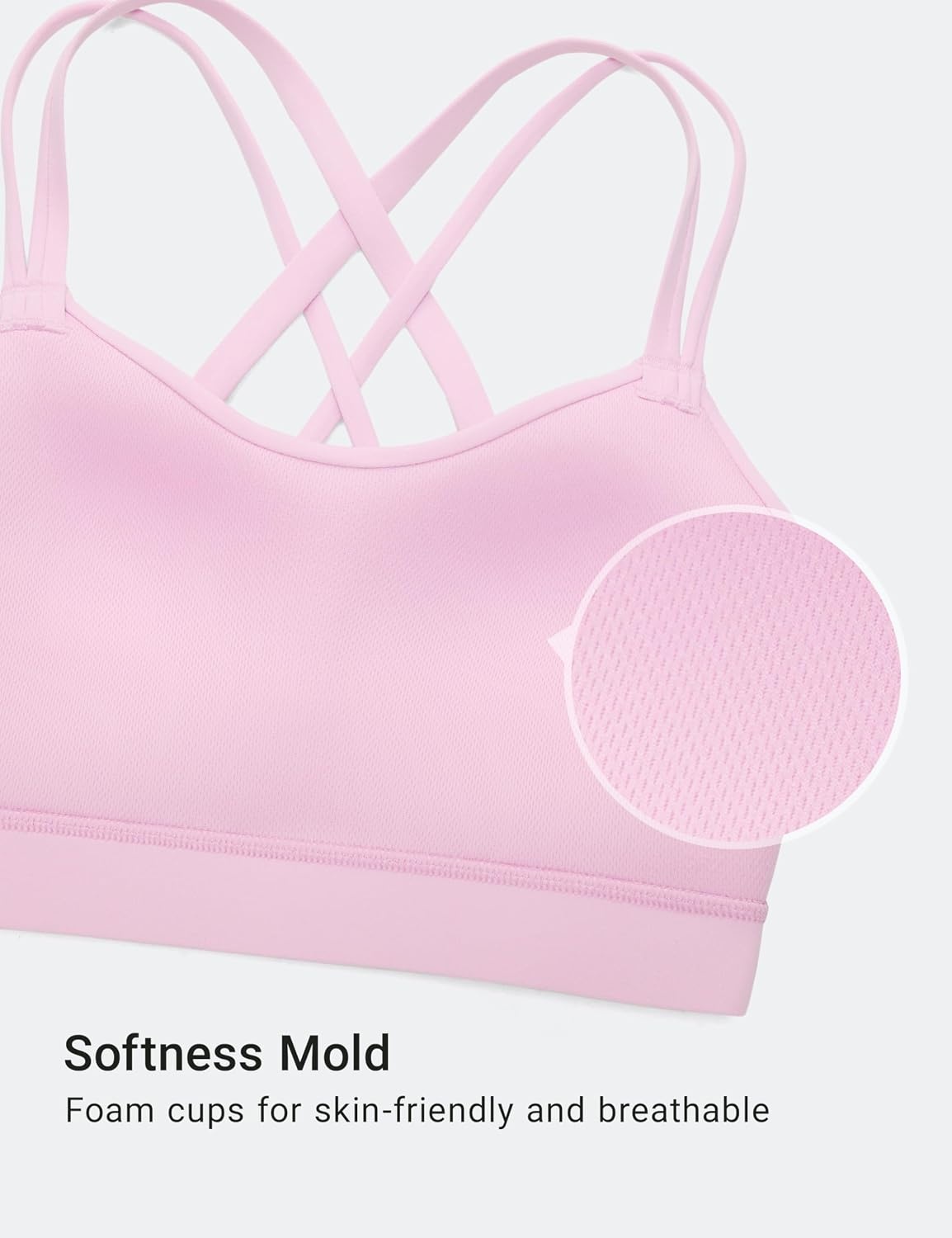 image:imageCRZ YOGA Softness Mold Butterluxe DDD Cup Longline Sports Bras for Women Supportive Double Straps Cross Back Yoga TopVita Pink