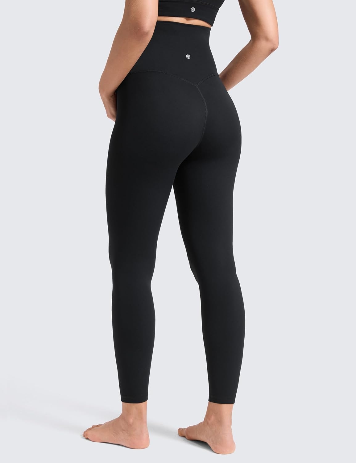 image:imageCRZ YOGA Softretch Maternity No Front Seam Leggings 25 Workout Yoga Casual Womens Pregnancy Pants Over The BellyBlack