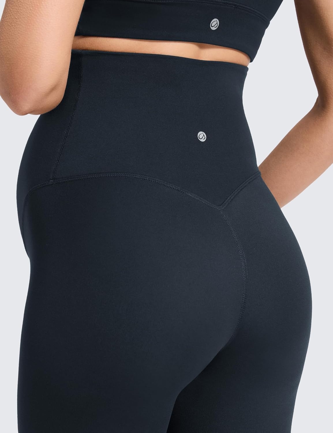 image:imageCRZ YOGA Softretch Maternity No Front Seam Leggings 25 Workout Yoga Casual Womens Pregnancy Pants Over The BellyTrue Navy