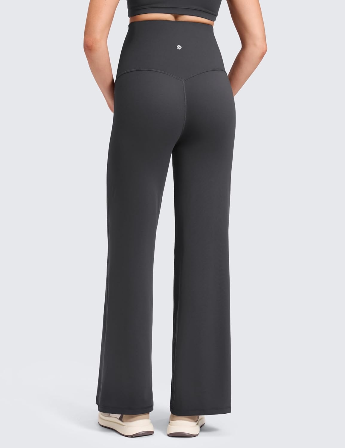 image:imageCRZ YOGA Softretch Maternity No Front Seam Wide Leg Pants 30 Workout Yoga Casual Pregnancy Womens Over Belly Buttery SoftMysterious Grey