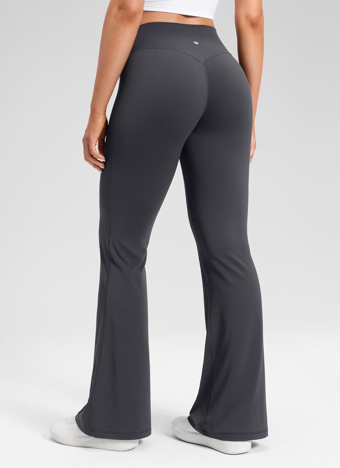 image:imageCRZ YOGA Softretch No Front Seam Flare Leggings 293133 High Waist Womens Yoga Pants Lounge Buttery Soft Comfy CasualGraphite Grey