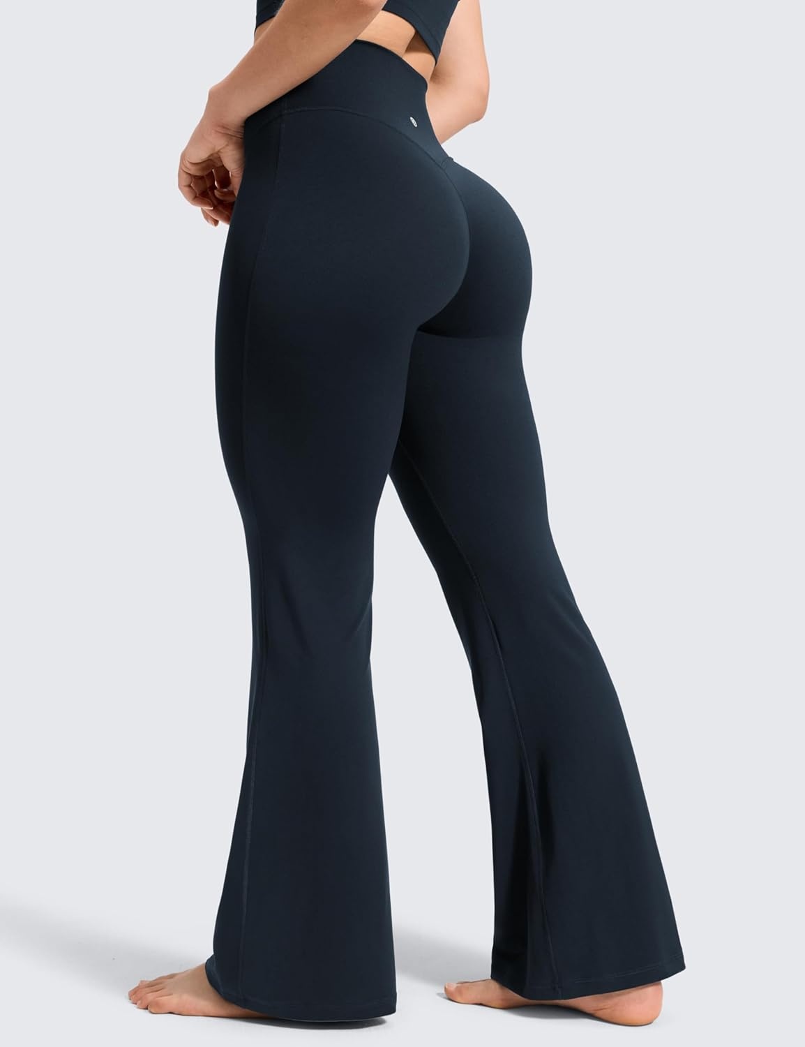 image:imageCRZ YOGA Softretch No Front Seam Flare Leggings 293133 High Waist Womens Yoga Pants Lounge Buttery Soft Comfy CasualTrue Navy