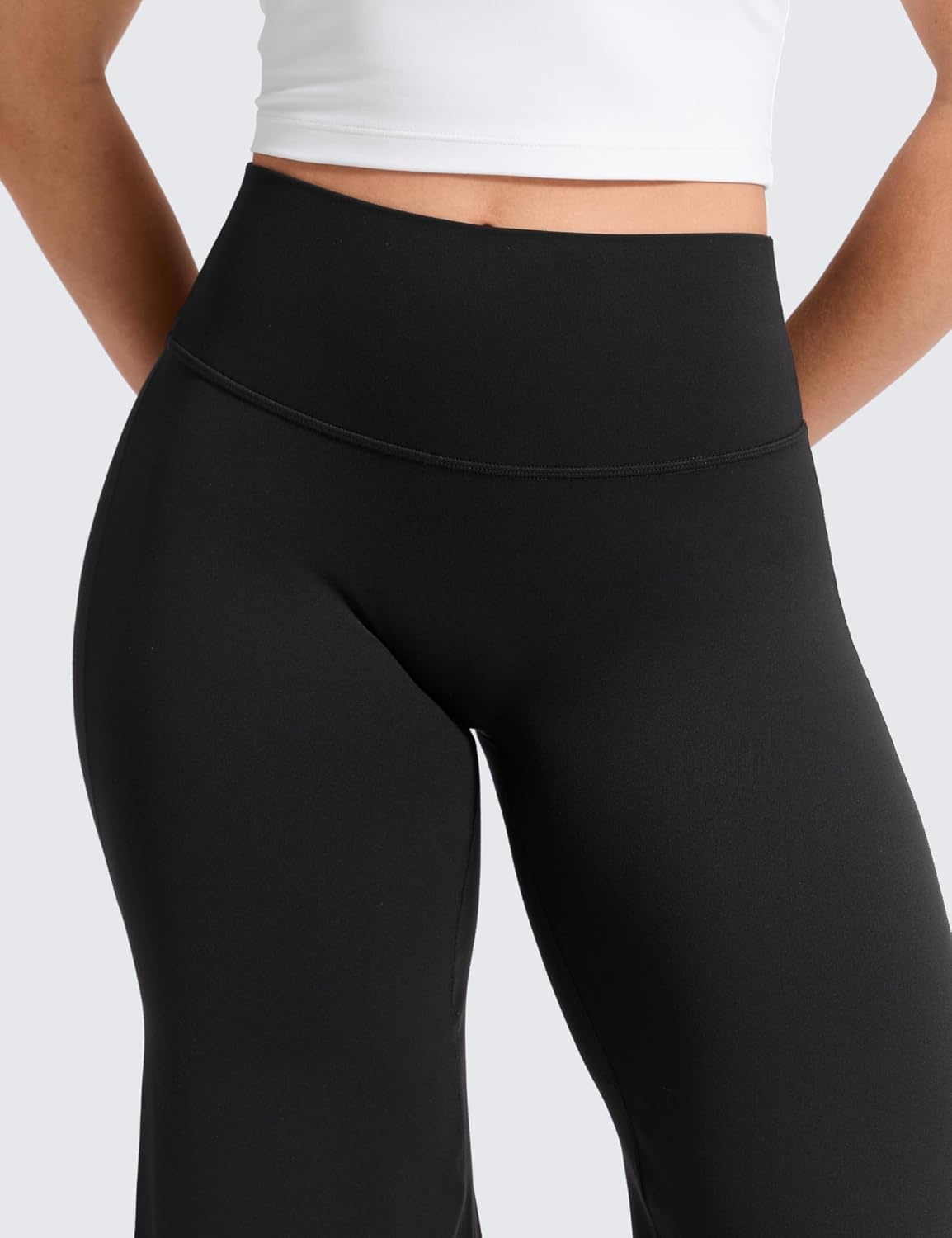 image:imageCRZ YOGA Softretch No Front Seam Wide Leg Pants 28 30 32 for Women High Waist Yoga Lounge Buttery Soft Comfy CasualBlack