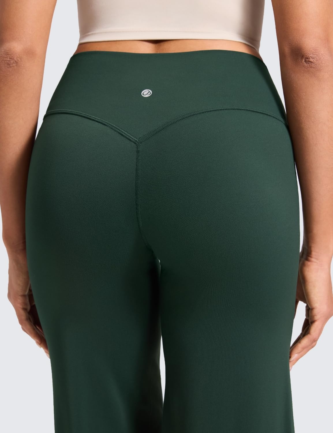 image:imageCRZ YOGA Softretch No Front Seam Wide Leg Pants 28 30 32 for Women High Waist Yoga Lounge Buttery Soft Comfy CasualLegend Green