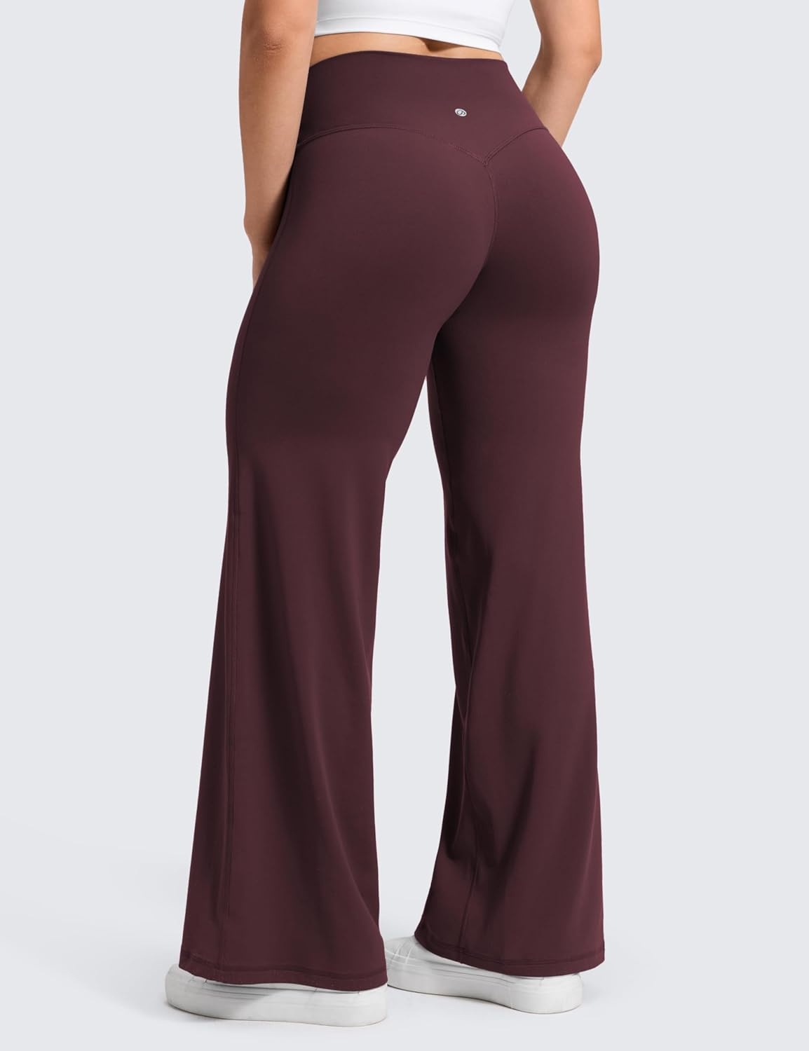 image:imageCRZ YOGA Softretch No Front Seam Wide Leg Pants 28 30 32 for Women High Waist Yoga Lounge Buttery Soft Comfy CasualRipe Plum