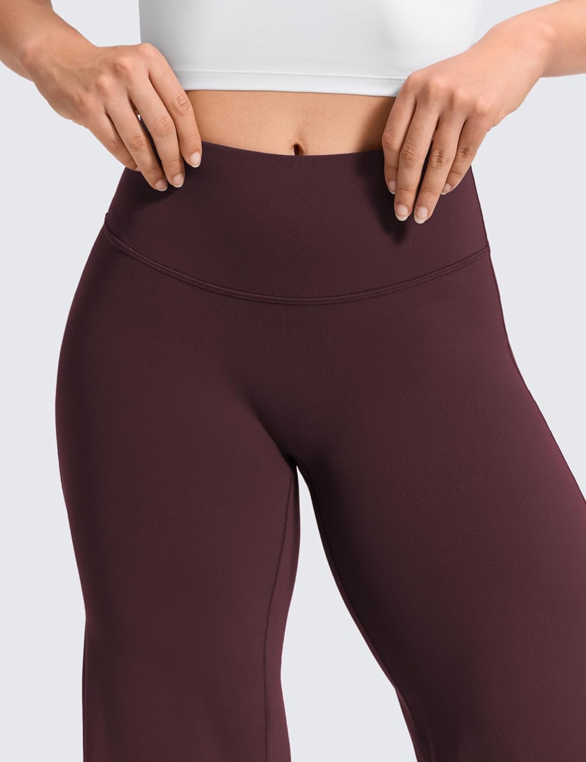 image:imageCRZ YOGA Softretch No Front Seam Wide Leg Pants 28 30 32 for Women High Waist Yoga Lounge Buttery Soft Comfy CasualRipe Plum