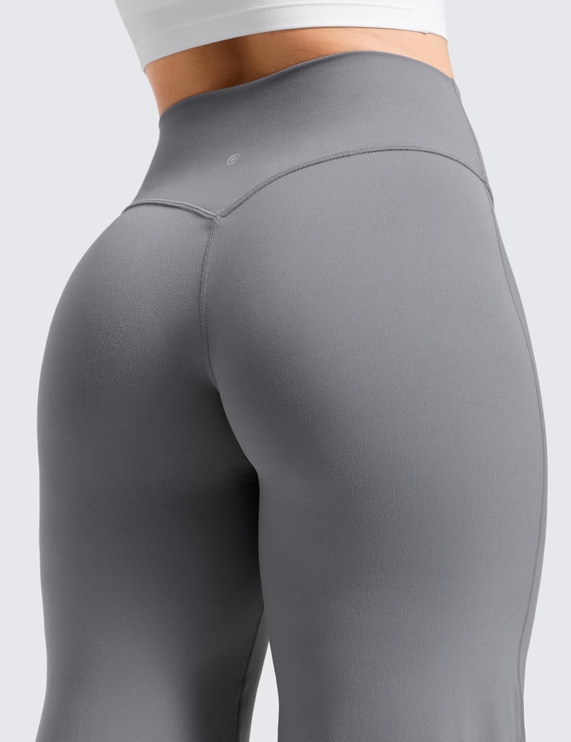 image:imageCRZ YOGA Softretch No Front Seam Wide Leg Pants 28 30 32 for Women High Waist Yoga Lounge Buttery Soft Comfy CasualSolar Grey