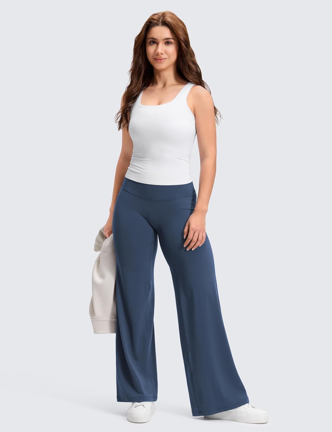 image:imageCRZ YOGA Softretch No Front Seam Wide Leg Pants 28 30 32 for Women High Waist Yoga Lounge Buttery Soft Comfy CasualStelindigo