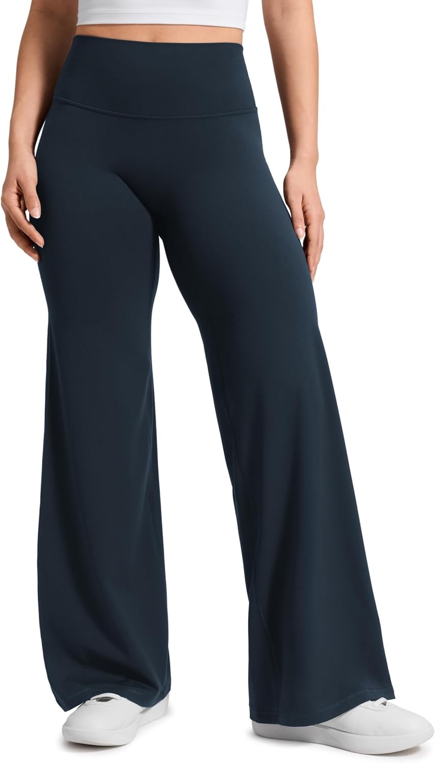 image:imageCRZ YOGA Softretch No Front Seam Wide Leg Pants 28 30 32 for Women High Waist Yoga Lounge Buttery Soft Comfy CasualTrue Navy