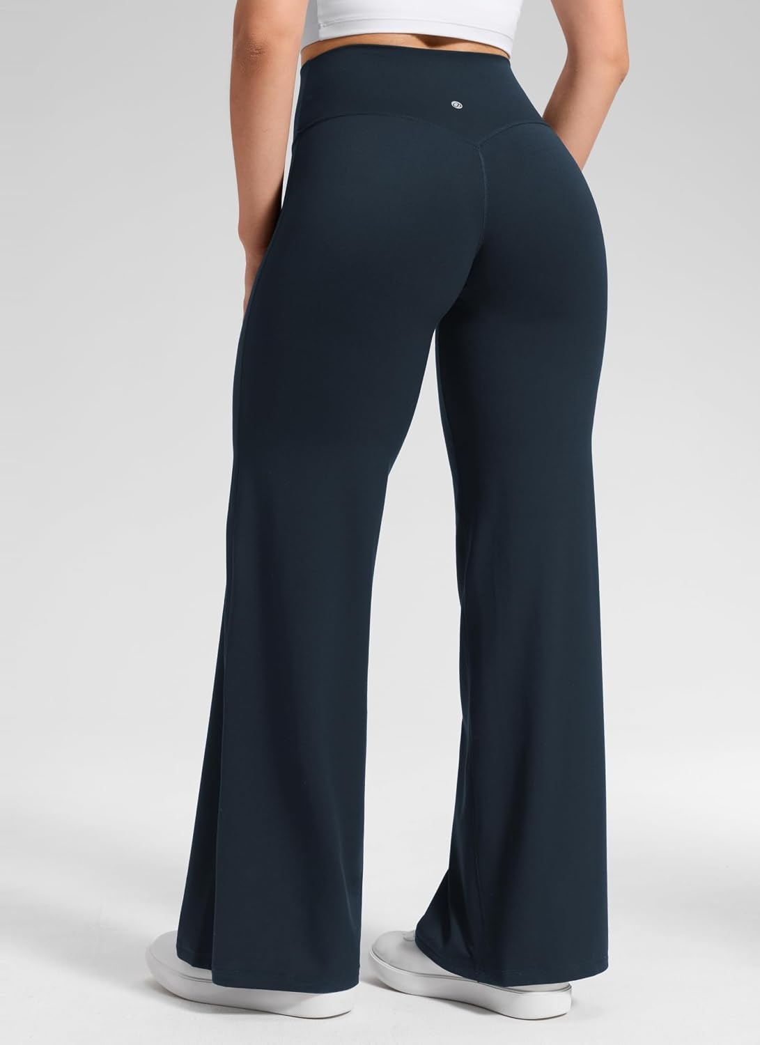 image:imageCRZ YOGA Softretch No Front Seam Wide Leg Pants 28 30 32 for Women High Waist Yoga Lounge Buttery Soft Comfy CasualTrue Navy