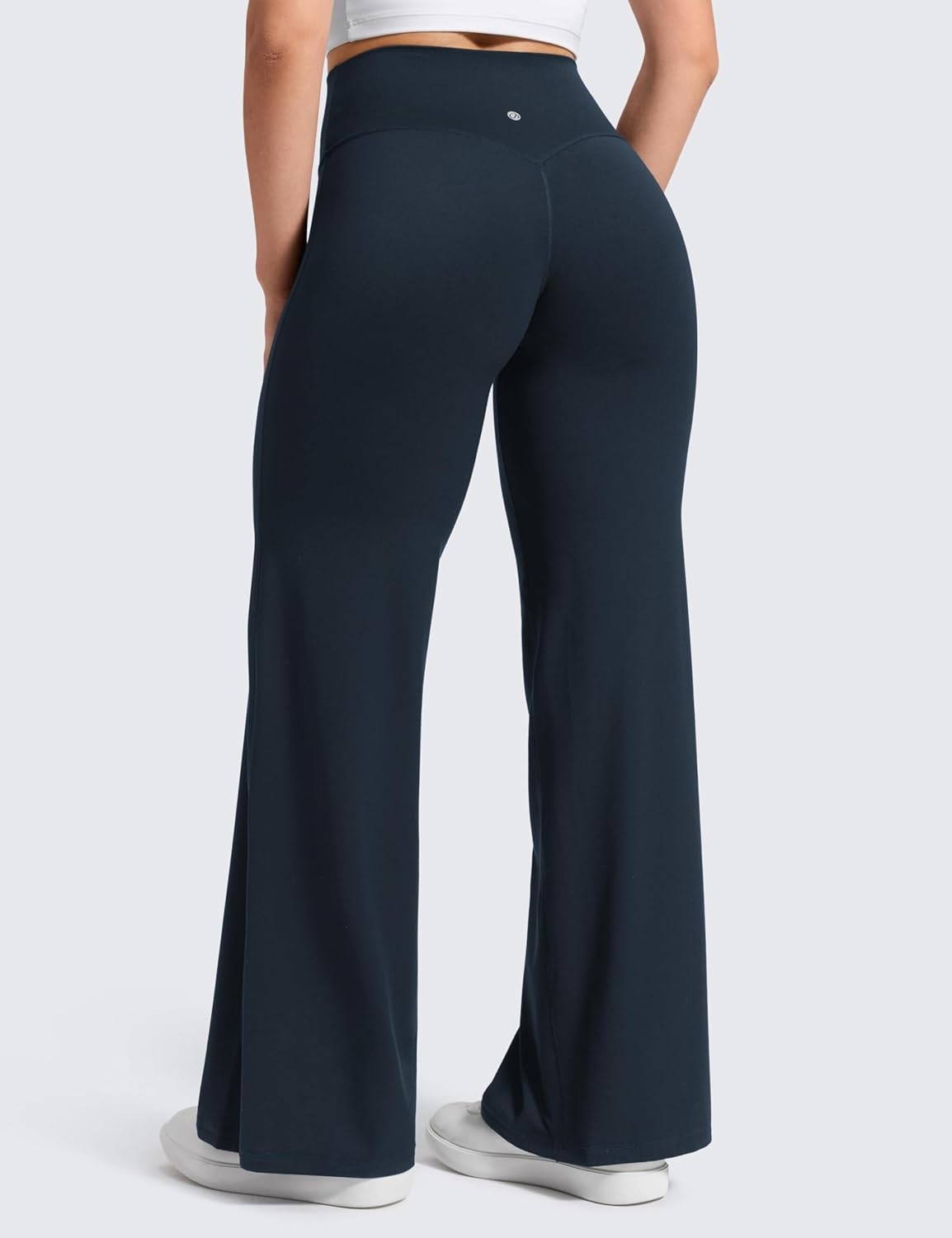 image:imageCRZ YOGA Softretch No Front Seam Wide Leg Pants 28 30 32 for Women High Waist Yoga Lounge Buttery Soft Comfy CasualTrue Navy