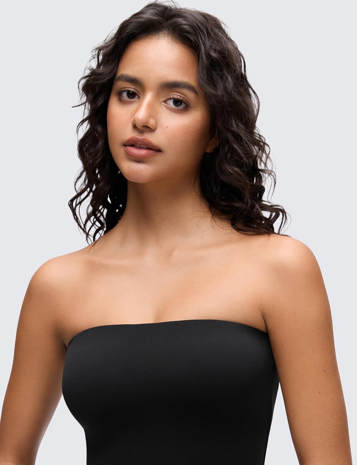 image:imageCRZ YOGA Strapless Tube Top Maxi Dress for Women Sleeveless Off Shoulder Flowy Casual Travel Outfits with Side PocketsBlack