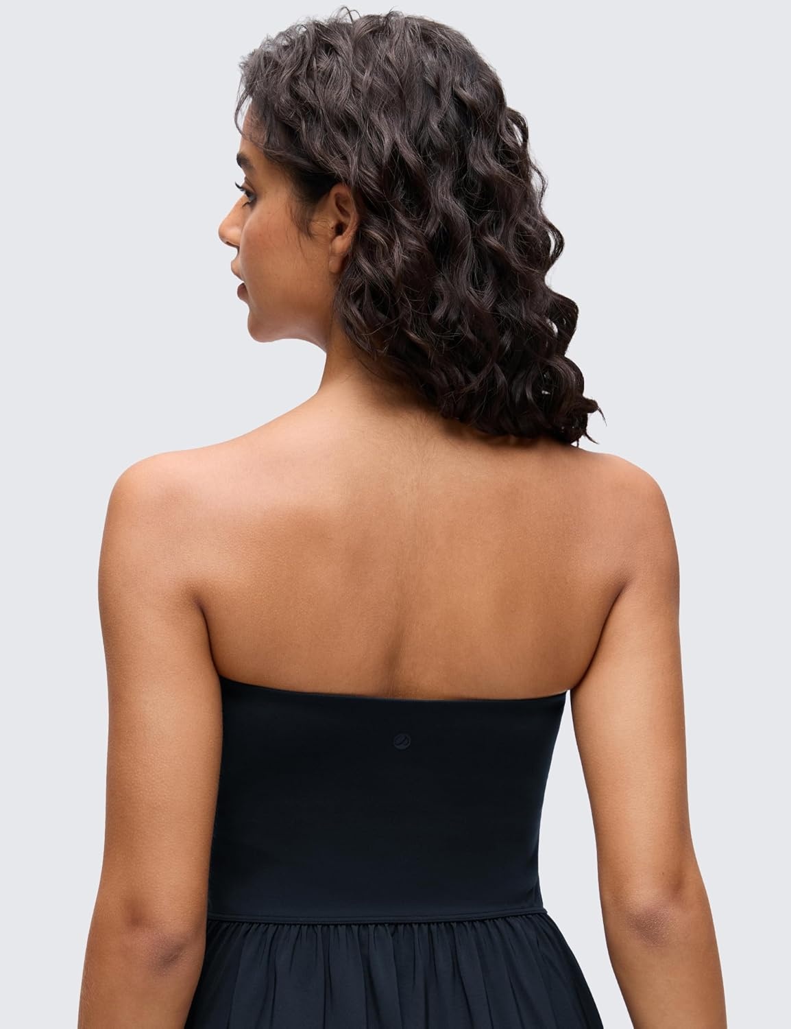 image:imageCRZ YOGA Strapless Tube Top Maxi Dress for Women Sleeveless Off Shoulder Flowy Casual Travel Outfits with Side PocketsTrue Navy