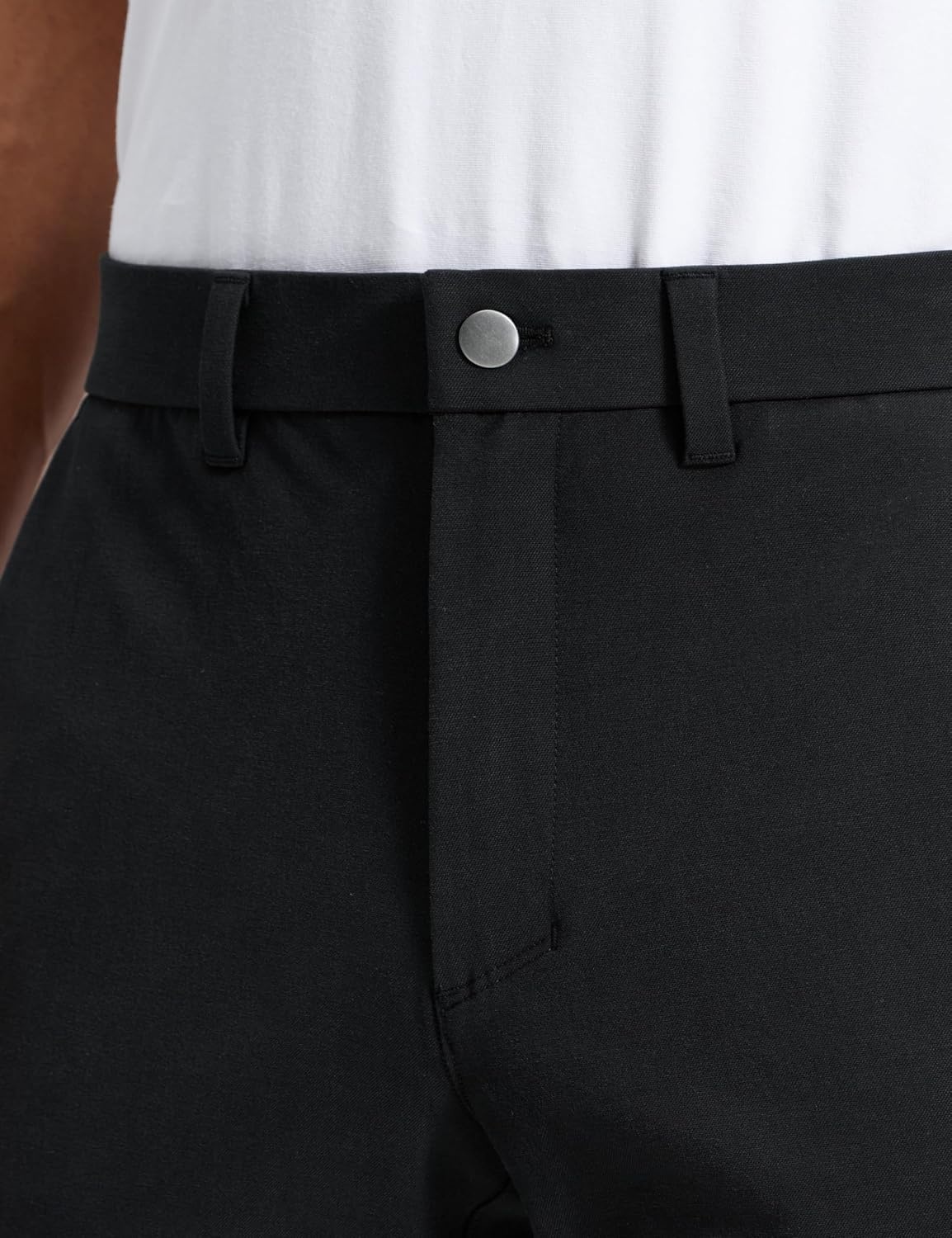 image:imageCRZ YOGA Stretch Cotton Chino Pants for Men 3032 Breathable Work Casual Athletic Fit Twill Trousers with PocketsBlack