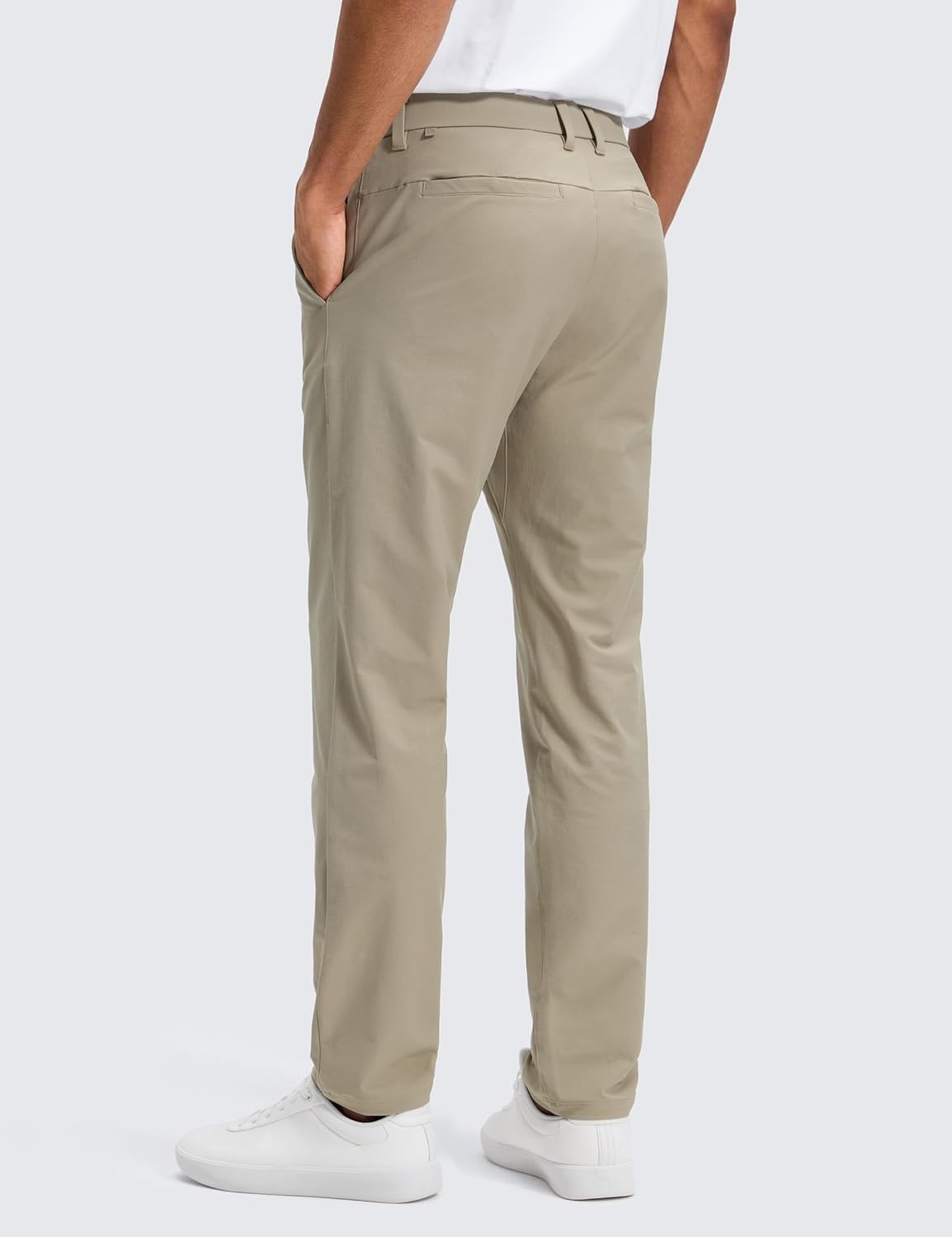 image:imageCRZ YOGA Stretch Cotton Chino Pants for Men 3032 Breathable Work Casual Athletic Fit Twill Trousers with PocketsOak