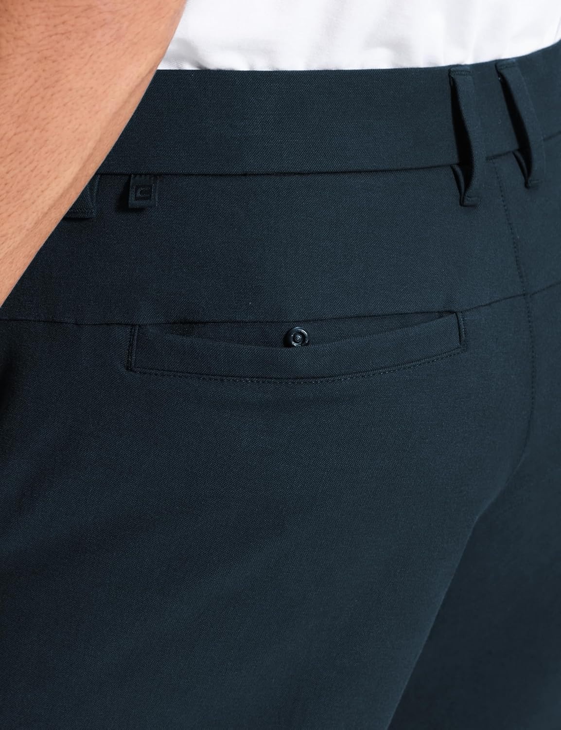 image:imageCRZ YOGA Stretch Cotton Chino Pants for Men 3032 Breathable Work Casual Athletic Fit Twill Trousers with PocketsTrue Navy