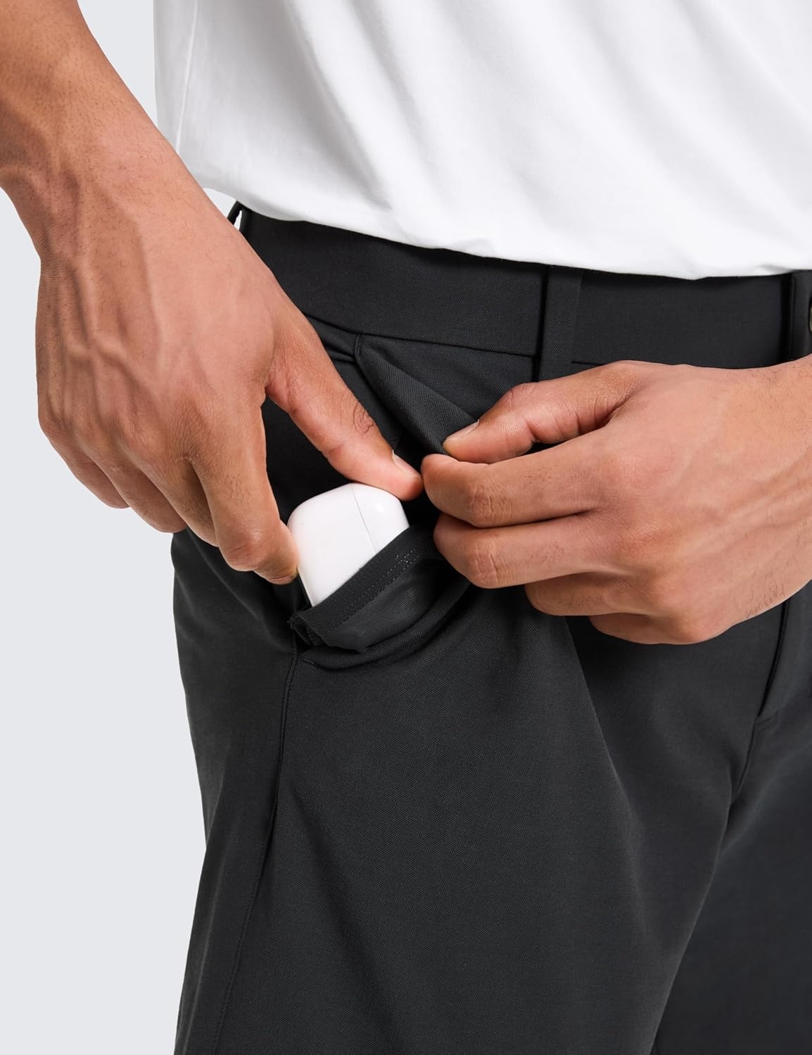 image:imageCRZ YOGA Stretch Cotton Chino Shorts for Men 7 Breathable Work Casual Classic Fit Twill Flat Front with PocketsInk Gray