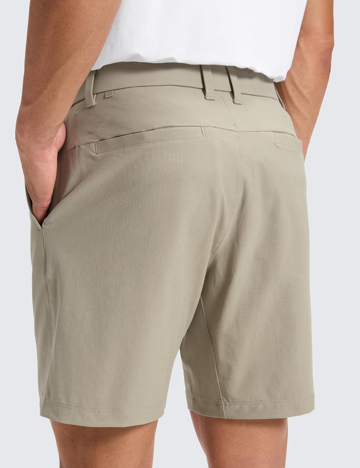 image:imageCRZ YOGA Stretch Cotton Chino Shorts for Men 7 Breathable Work Casual Classic Fit Twill Flat Front with PocketsOak