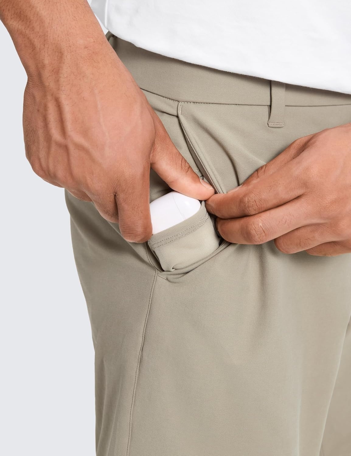 image:imageCRZ YOGA Stretch Cotton Chino Shorts for Men 7 Breathable Work Casual Classic Fit Twill Flat Front with PocketsOak