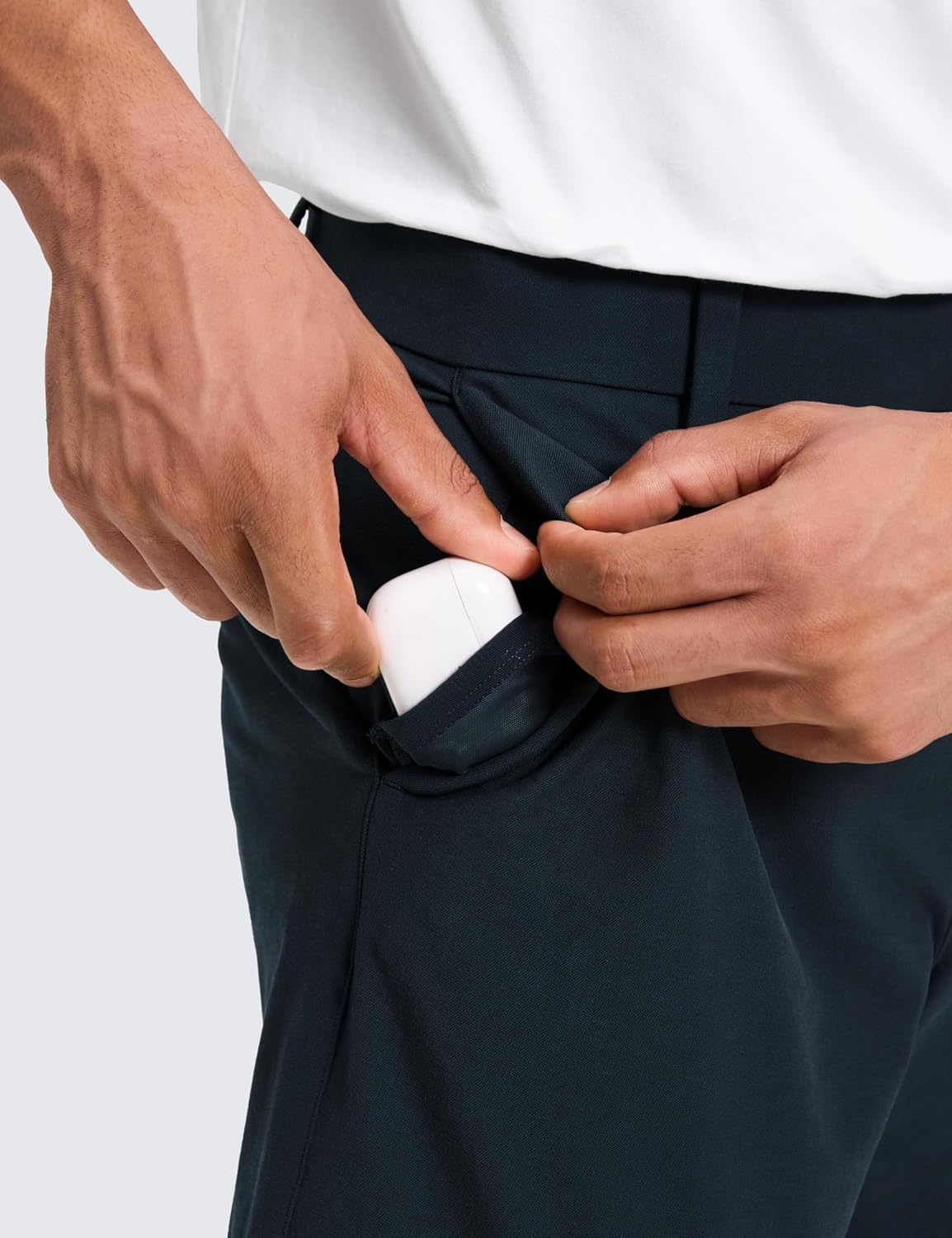 image:imageCRZ YOGA Stretch Cotton Chino Shorts for Men 7 Breathable Work Casual Classic Fit Twill Flat Front with PocketsTrue Navy