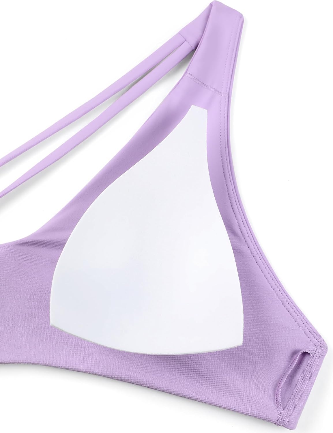 image:imageCRZ YOGA Twist Front Bikini Tops for Women Padded V Neck Criss Cross Back Triangle Sexy Swim Bathing SuitElfin Purple