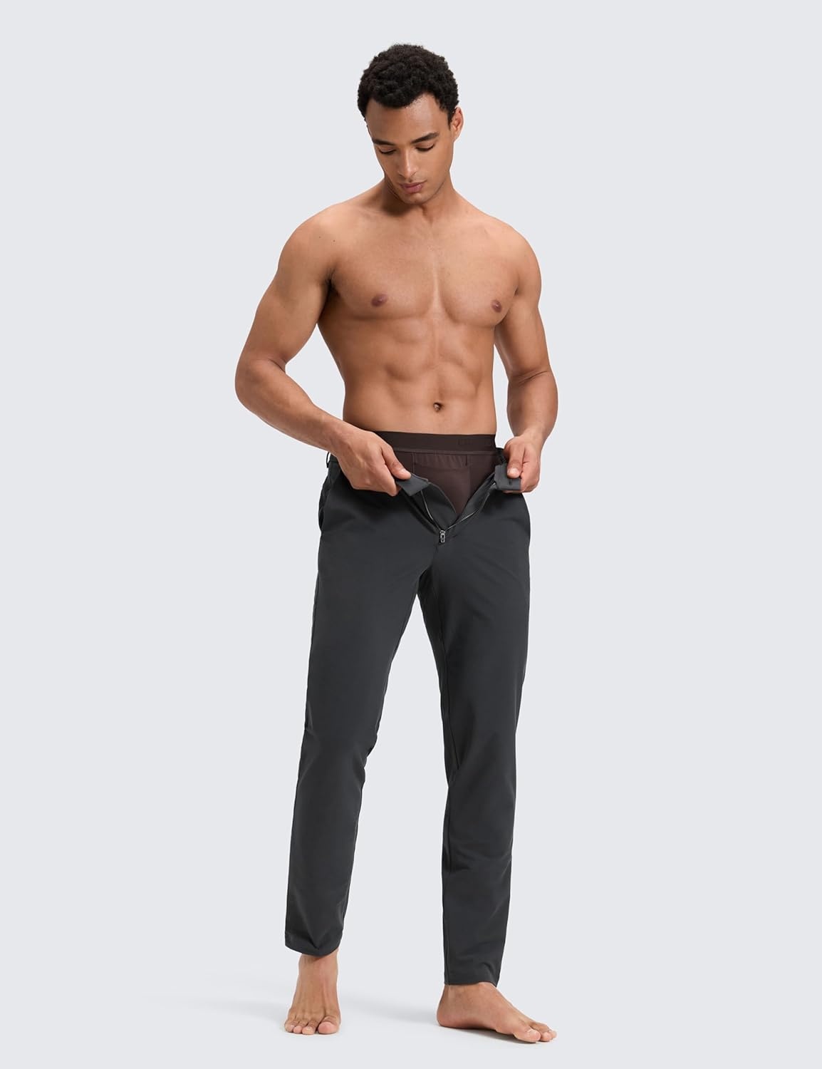 image:imageCRZ YOGA UltraSoft Modal Boxer Briefs with Fly for Men 5 Casual Underwear Moisture Wicking Breathable 3 PackBlackBlueBrown