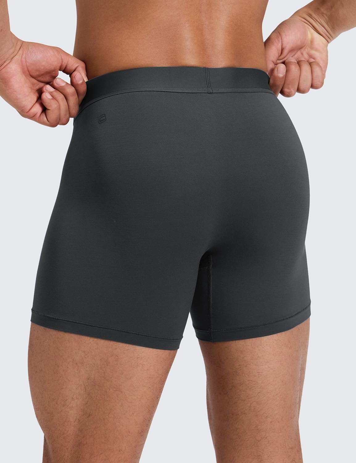 image:imageCRZ YOGA UltraSoft Modal Boxer Briefs with Fly for Men 5 Casual Underwear Moisture Wicking Breathable 3 PackBlackGreyBlue