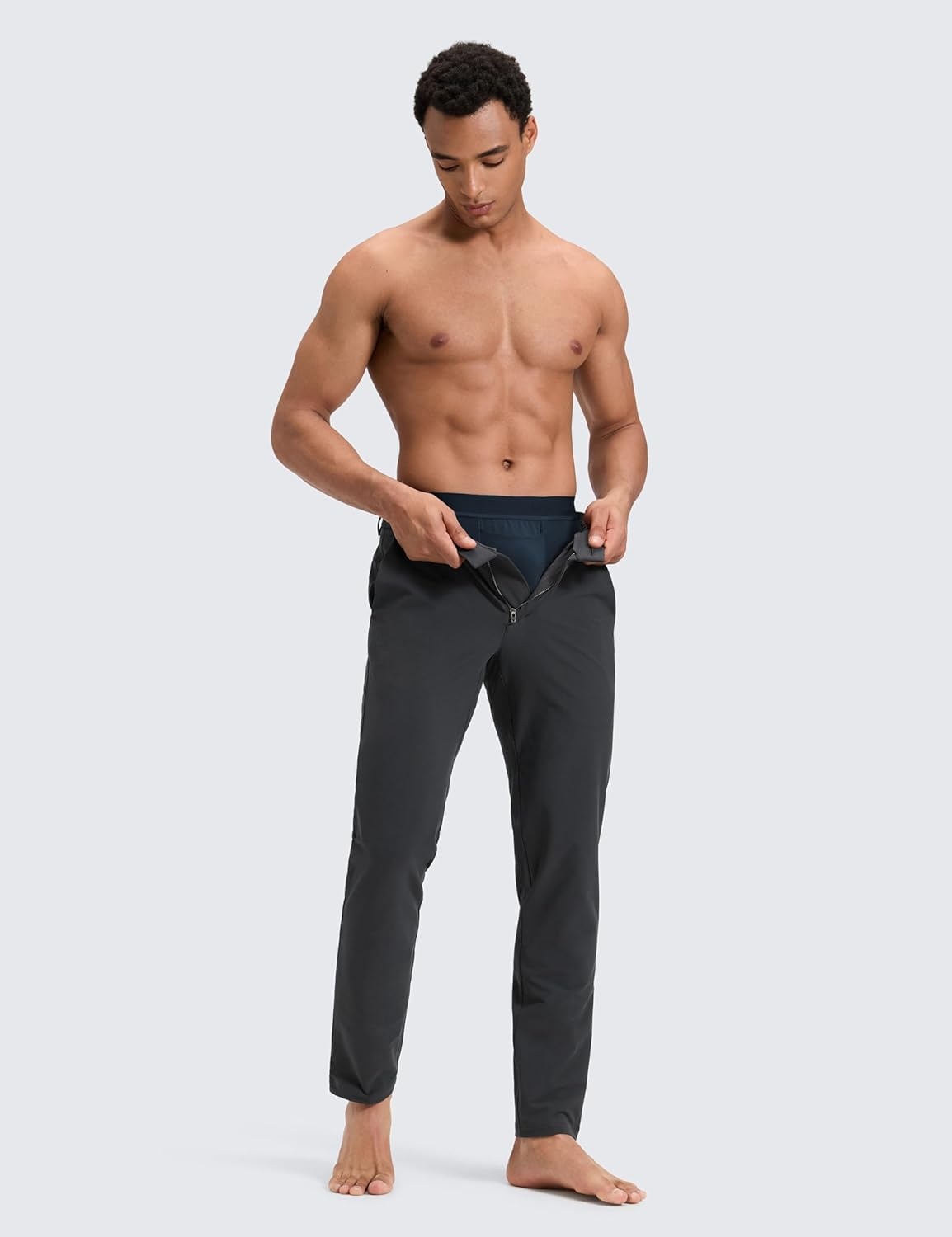 image:imageCRZ YOGA UltraSoft Modal Boxer Briefs with Fly for Men 5 Casual Underwear Moisture Wicking Breathable 3 PackBlackGreyNavy