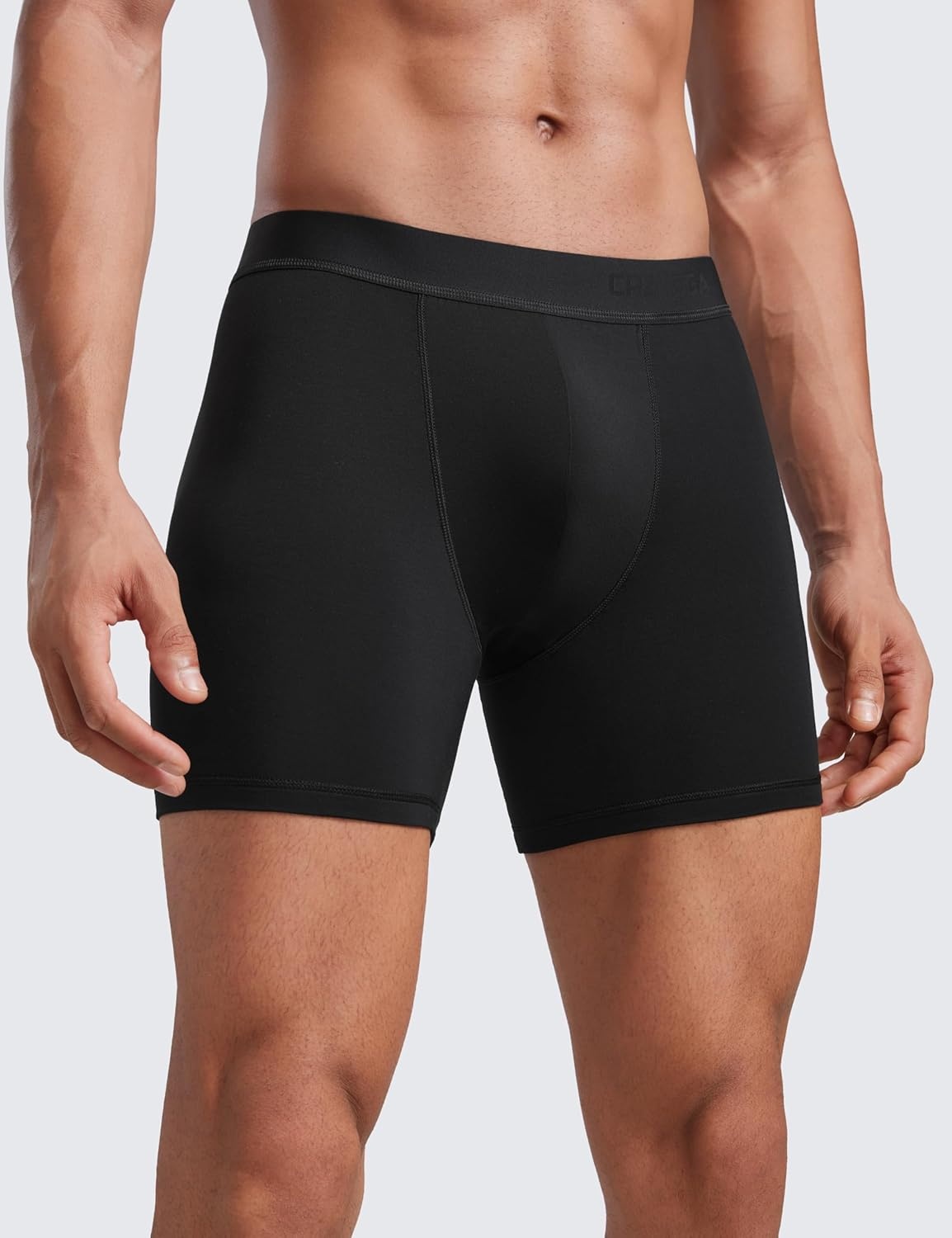 image:imageCRZ YOGA UltraSoft Modal Casual Boxer Briefs for Men 5 Double Lined Underwear Moisture Wicking Breathable 3 PackBlack 3pack
