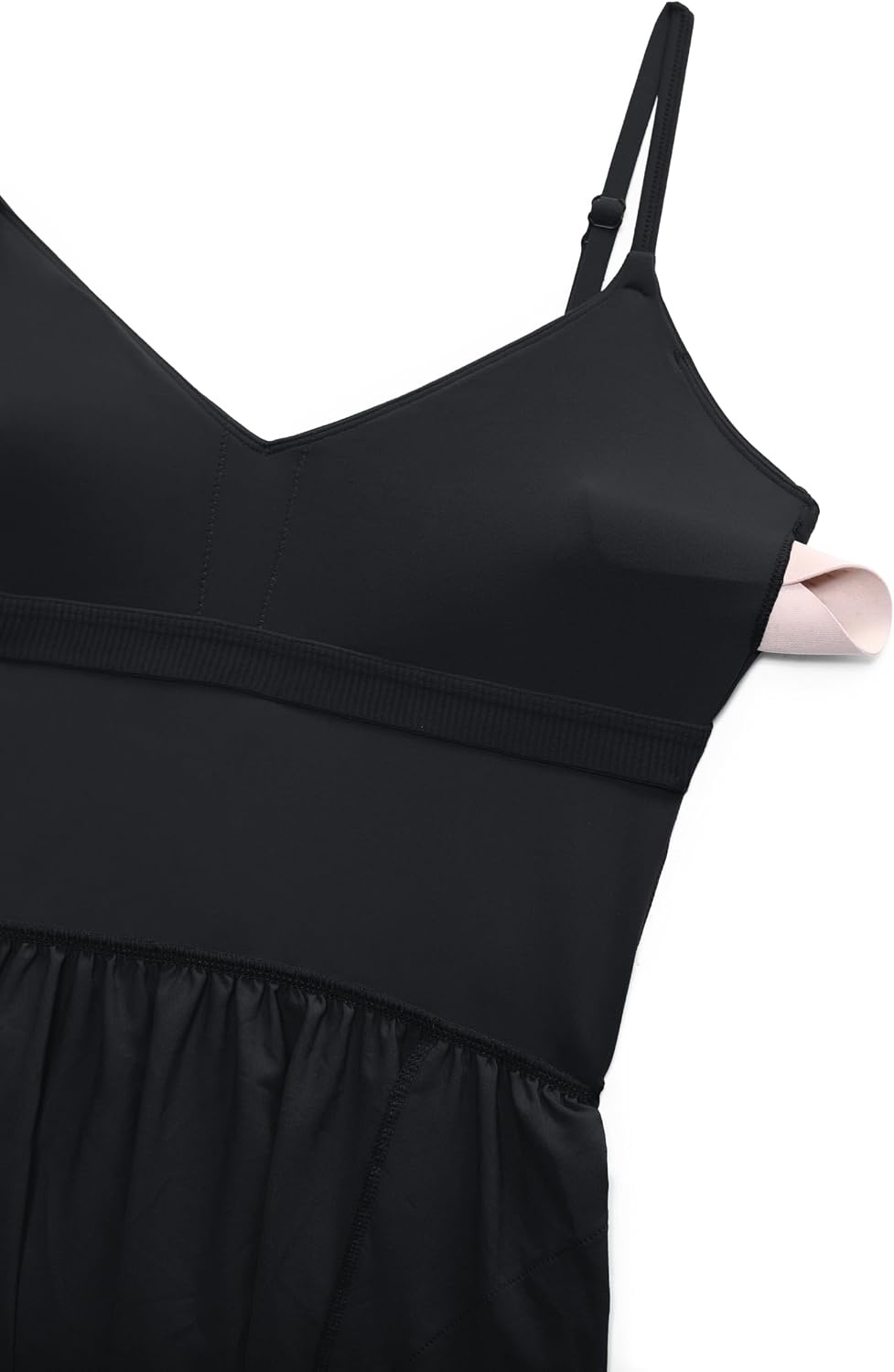 image:imageCRZ YOGA V Neck Maxi Tank Dress for Women Adjustable Straps Sleeveless Flowy Casual Outfits with Two Side PocketsBlack