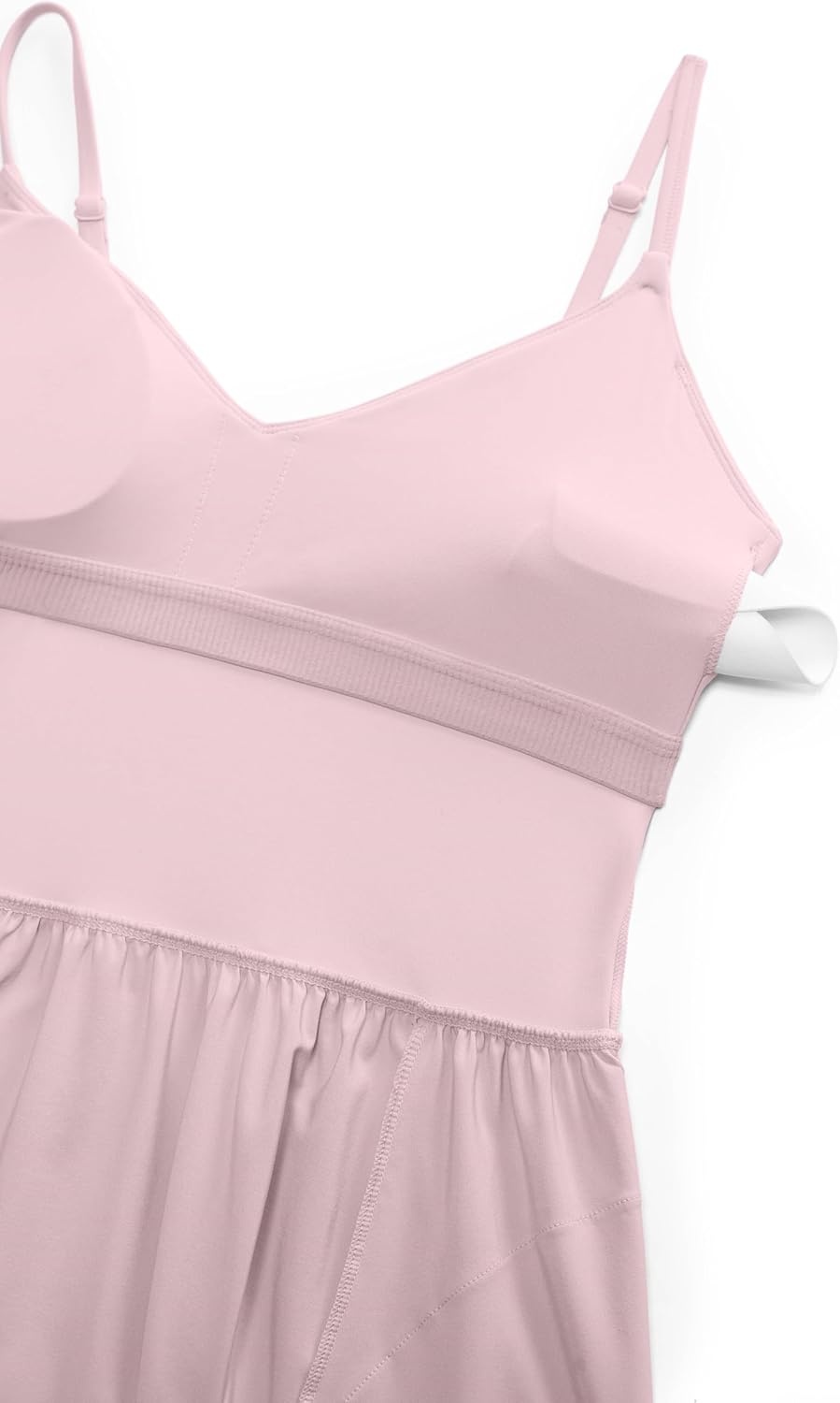 image:imageCRZ YOGA V Neck Maxi Tank Dress for Women Adjustable Straps Sleeveless Flowy Casual Outfits with Two Side PocketsPink Haze