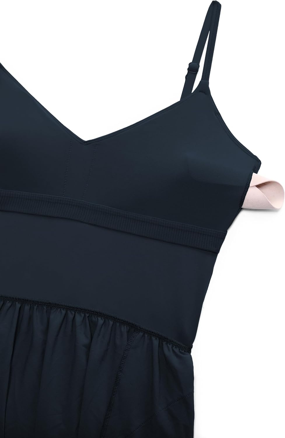 image:imageCRZ YOGA V Neck Maxi Tank Dress for Women Adjustable Straps Sleeveless Flowy Casual Outfits with Two Side PocketsTrue Navy