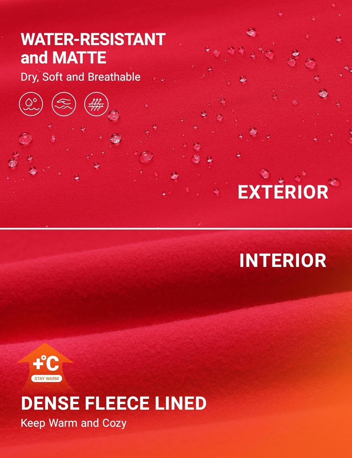image:imageCRZ YOGA WaterResistant Fleece Athletic Leggings Pockets 28 Matte Thermal Hiking Casual Workout Womens PantsAurora Red